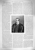 Old Antique Print 1894 Honore Mercier Quebec Balaclava Gordon Lucan White 19th