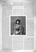 Original Old Antique Print 1894 Patrick Campbell Kate Cloud Haymarket Theatre