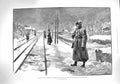 Old Antique Print 1894 Funeral Czar Alexander Railway Moscow Petersburg 19th