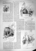 Old Antique Print 1894 Chelsea Church Thomas More Woodfall More Chantry 19th