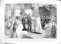 Original Old Antique Print 1895 Wedding Petersburg Nicholas Czar Russia Palace