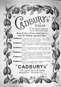Original Old Antique Print 1894 Advertisement Cadburys Cocoa Drinking Chocolate