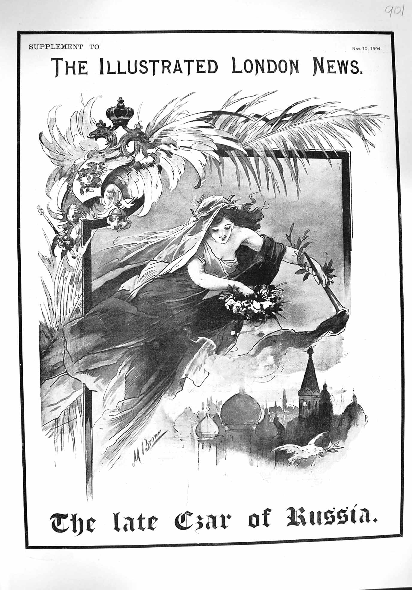 Old Antique Print 1895 Czar Russia Alexander Czarina Peter Ivan Elizabeth 19th