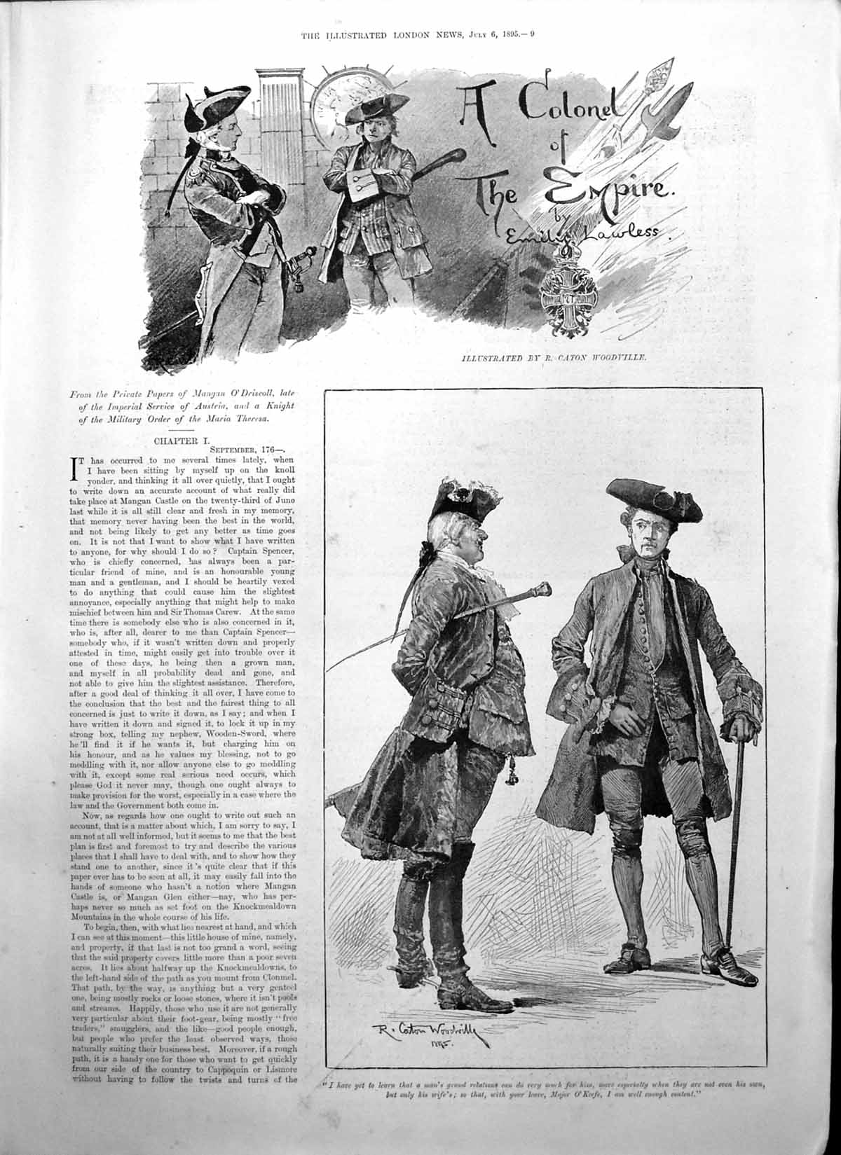 Old Cloud Empire Emily Lawless Major O'Keefe Dismissed R C Woodville1895 19th