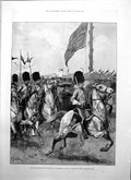 Antique Print Queen Review Troops Aldershot Duke Genoa Marquis Exeter 1895 19th