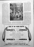 Antique Old Print Mausoleum Room British Museum Scrubbs Ammonia Househ1895 19th