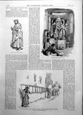 Antique Print Lamas Tibet Praying Wheel Lamasery Hemis Lama Temple Leh 1895