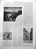 Old Print Tafilet Atlas Mountains Berbers Village Family Dads Mealing Corn 1895