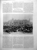 Old Print Morning Market Johannesburg Making City 1889 Johannesburg 1895 19th