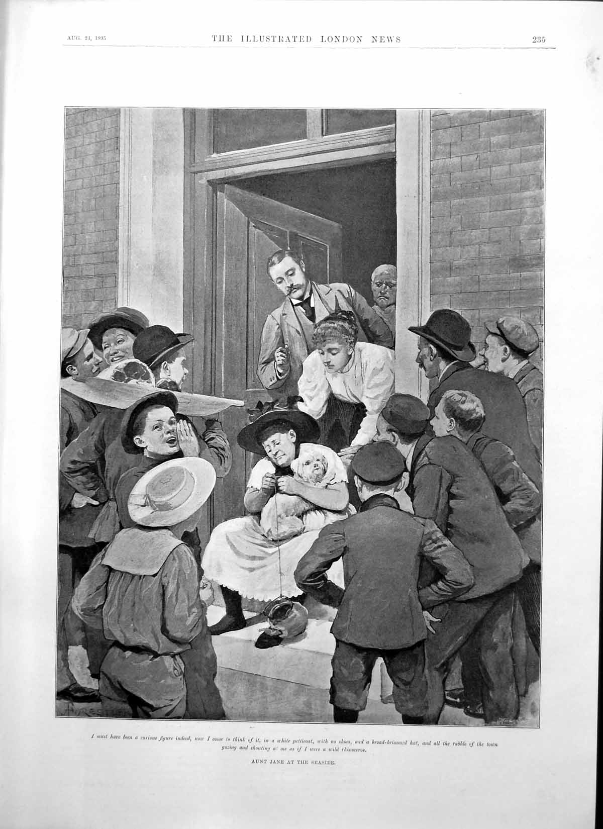 Old Aunt Jane Seaside People Shouting Falls Foyers Inverness-Shire 1895 19th