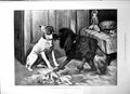 Old Print Conscience Doth Make Cowards Us All Fannie Moody Dogs Doll1895 19th