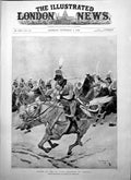 Antique Old Print Charge 7Th Light Dragoons Corunna R Caton Woodville 1895