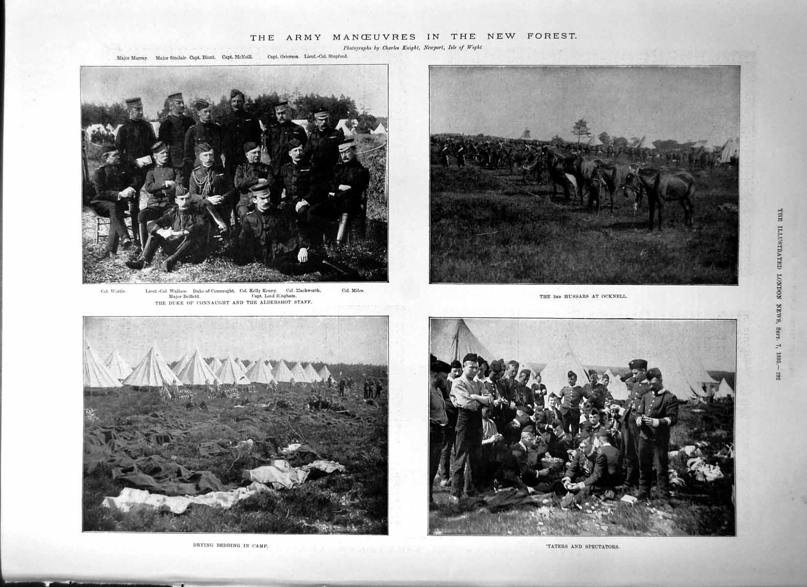 Old Print Army Manoeuvres New Forest Execution Charles Stokes Congo 1895 19th