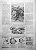 Old Print Buddhist Praying Wheels Driven By Water Tibet Juno Cycles 1895 19th