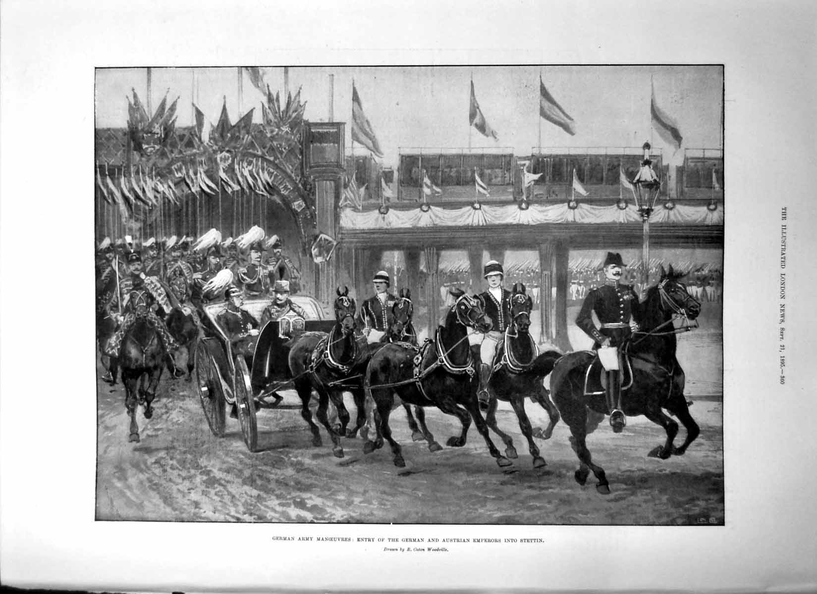 Old Print German Austrian Emperors Graves Murdered Missionaries Foo-Chow