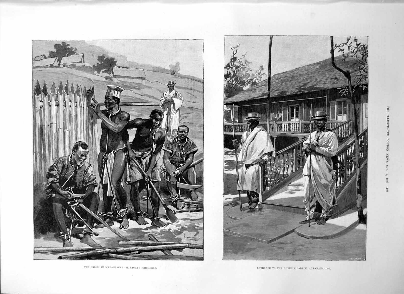 Old Crisis Madagascar Prisoners Entrance Queens Palace Antananarivo1895 19th