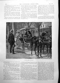 Antique Old Print Day Their Wedding Get Right In Lady Said Coach Driver 1895