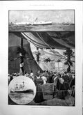 Antique Print Launch Hms Victorious Chatham Houssas Capt Cramer Irvine 1895