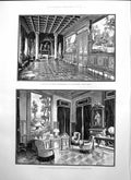 Antique Old Print Residence French Rep Antananarivo New Town Hall Morley 1895