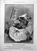 Antique Old Print Brookes Monkey Brand Soap Wont Wash Clothes Cleaning 1895