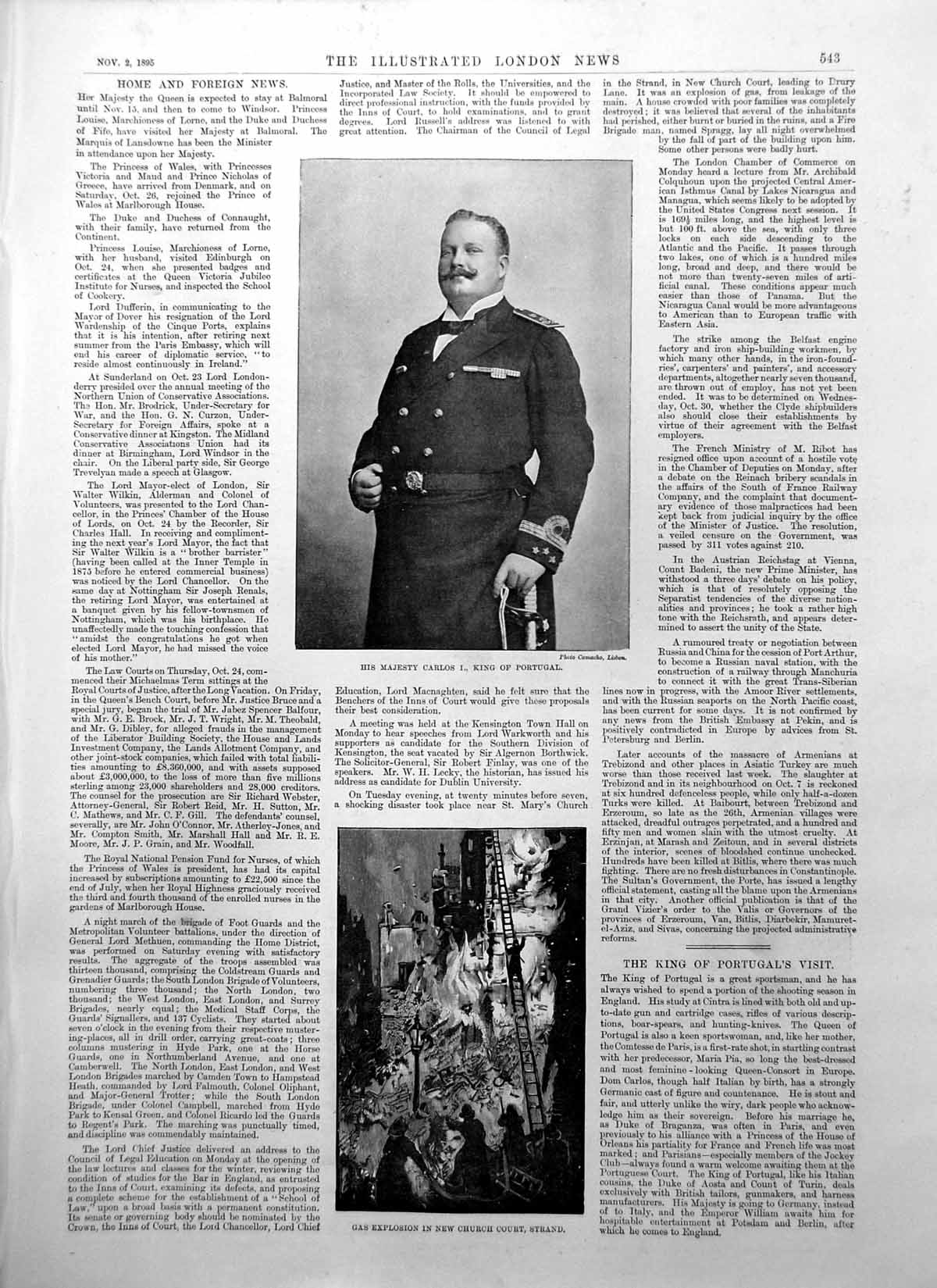 Old CarlosKing Portugal Railway Accident Paris Insurrection Cuba 1895