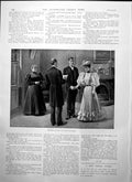 Antique Old Print Day Their Wedding W Howells Couple Wedding Ceremony 1895 19th