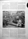 Old Print Survey Party Hampton Plains Australia Crosby Hall Great St Helens1895