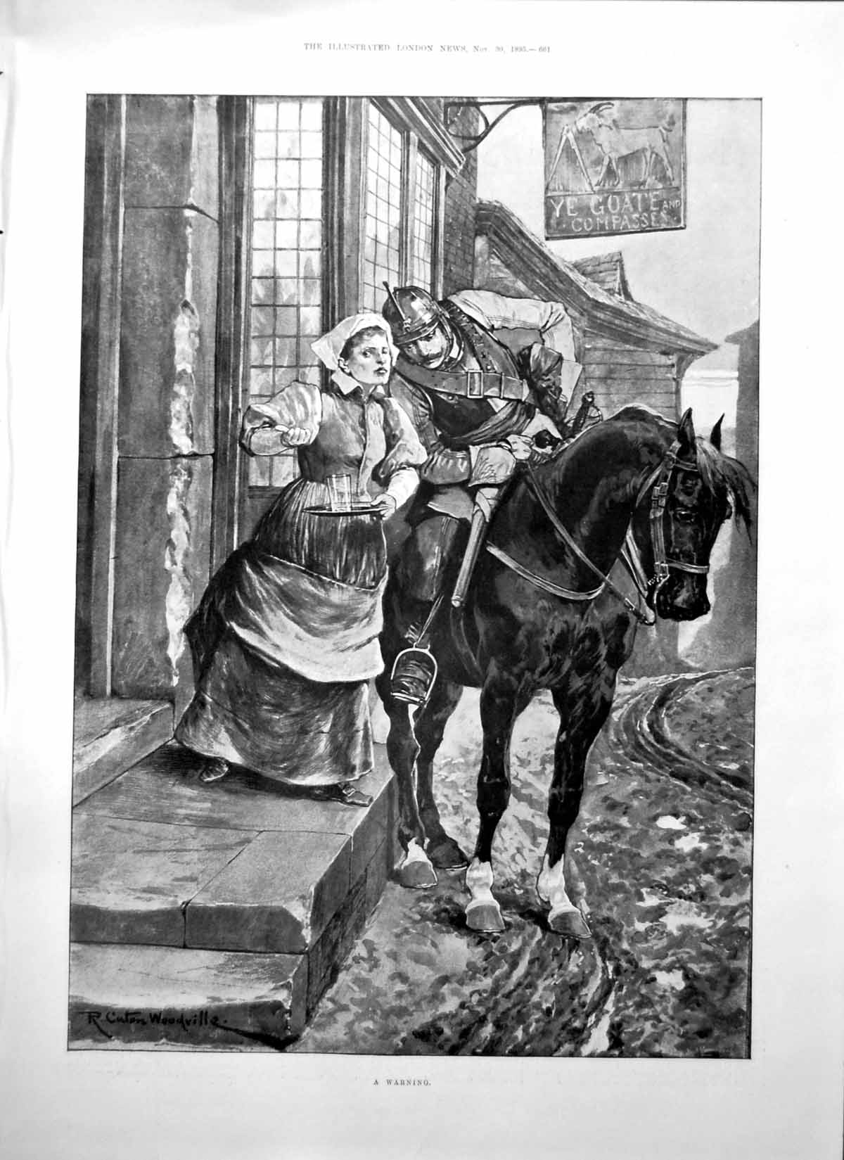 Old Warning Rc Woodville Sier Waitress Rev J Rawson Lord Tabley1895 Victorian