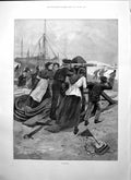 Old Suspense A Forestier Waiting Ship Storm Trinity Almshouses Mile End