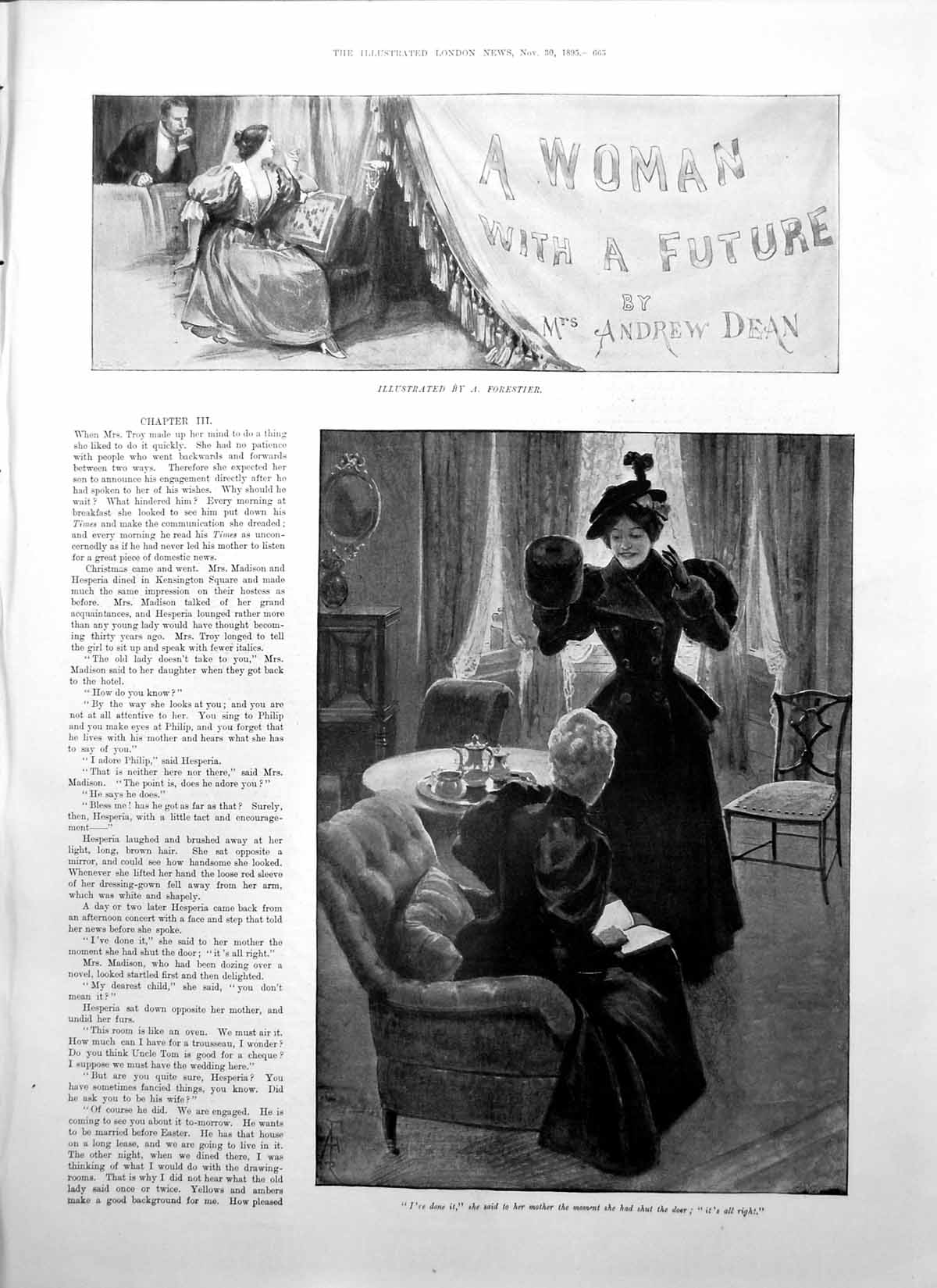 Old Woman With Future Woman Speaks Mother Ive Done It Its All Right1895 19th