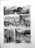 Old Print Ashanti Expedition Kwasihu Village Henry Seebohm Lord Warkworth