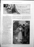 Antique Old Print Woman With Future Hesperia Man Spoke Jest Or Earnest 1895