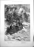Antique Print Christmas Afloat Steamer Holly Staff Punch Mr Gladstone 1895 19th