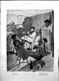 Antique Old Print Interrupted Rehearsal Clarionet Dressing Bag GFittings 1895
