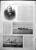 Old Grover Cleveland President U S A Cruisers Columbia San Francisco1895 19th