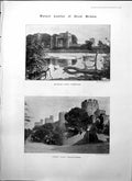 Antique Old Print Ruined Castles Brougham Conway Carew Wardour Wiltshire 1895