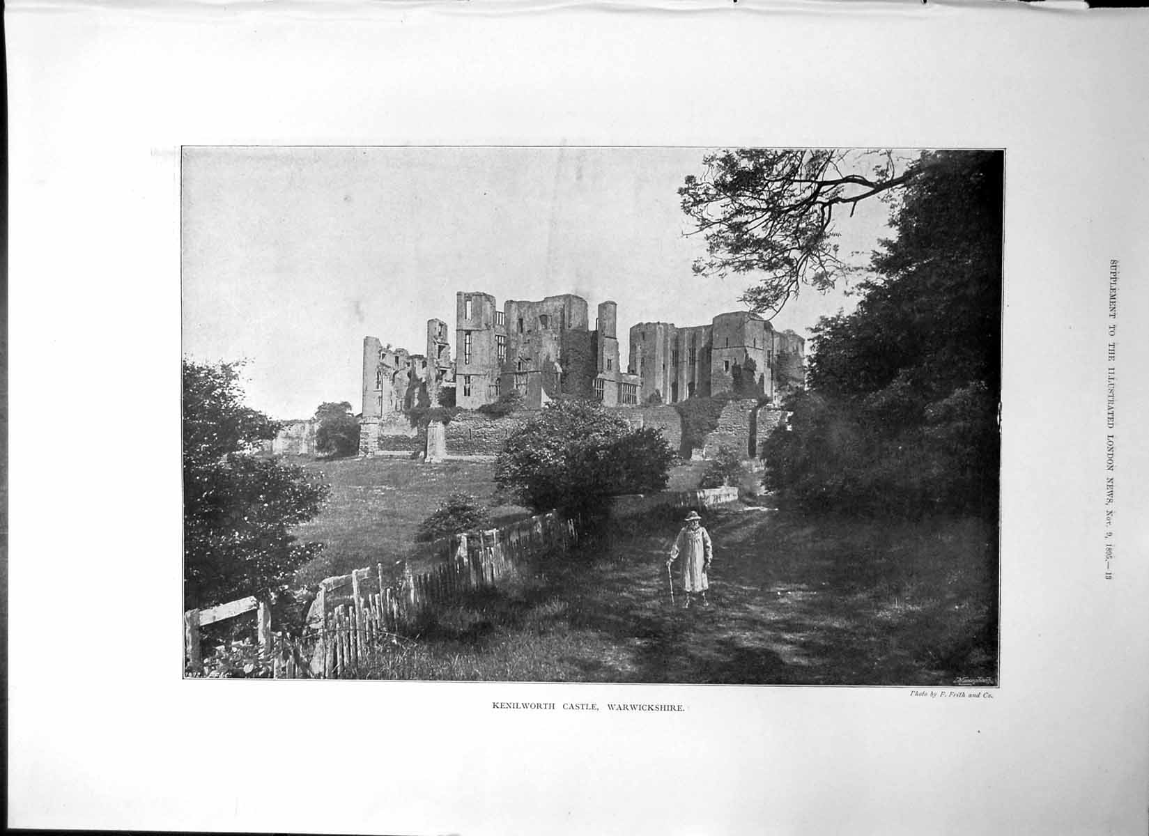 Antique Print Kenilworth Castle Warwickshire Richmond Castle Yorkshire 1895