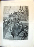 Old Print 1896 Ashanti Loanda Siers Deck Ship Alfred Austin Poet Laureat 19th