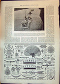 Old Print 1896 Mediterranean Pinnace H.M.S. Ship Hawke Diamond Jewellers 19th