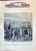 Antique Old Print 1896 High Change Johannesburg Stock Exchange Africa Melto 19th