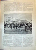 Old 1896 British Mediterranean Fleet Levant Salonica Admiral Michael Victorian