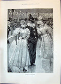 Old 1896 Ice Carnival Niagara Hall Ladies Fashion Millard Cloth Walki Victorian