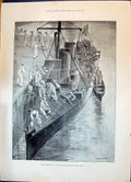 Old Print 1896 War Preparations 27-Knot Torpedo Destroyer Boat Fred Jane 19th