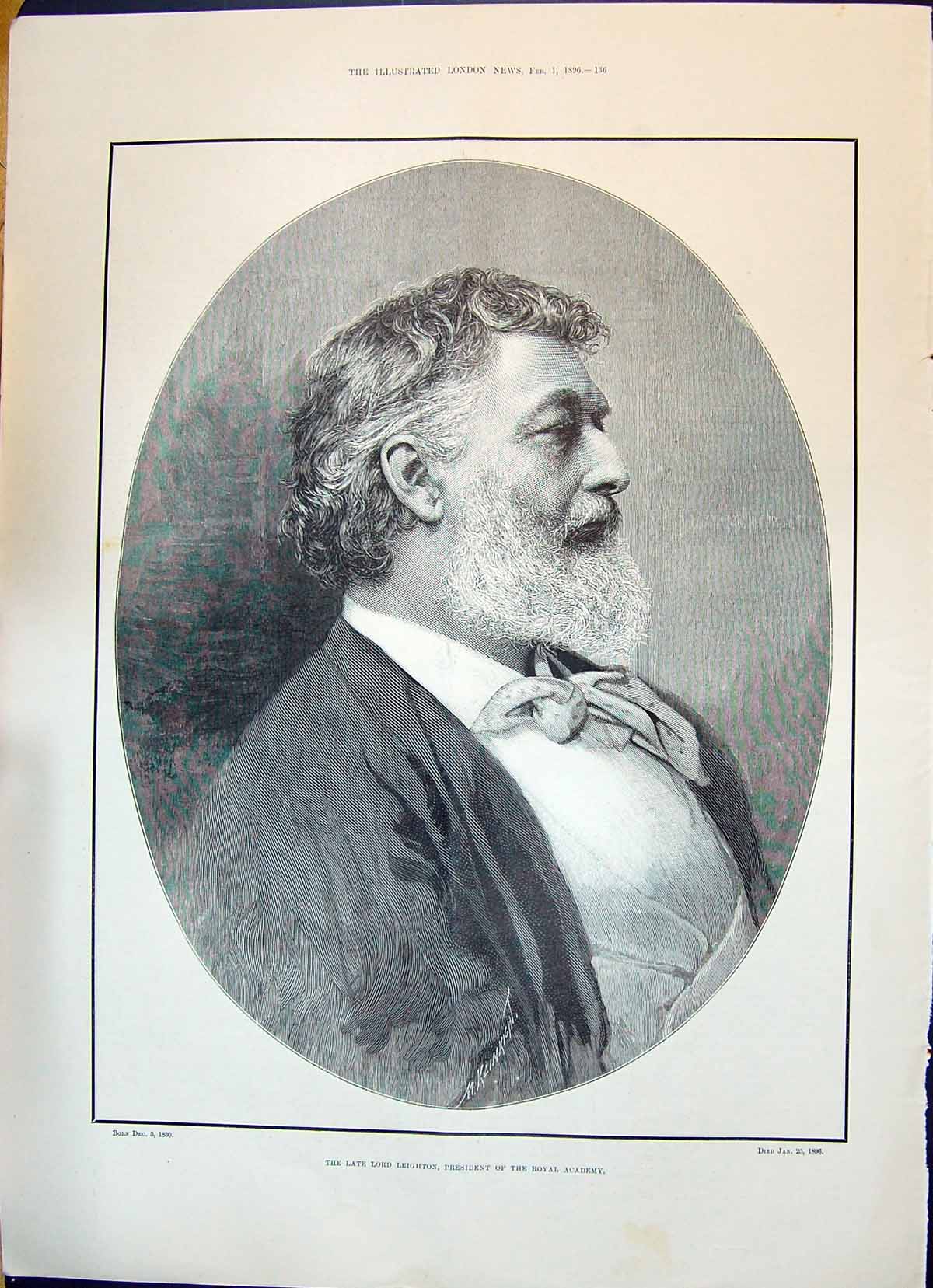 Old 1896 Lord Leighton Royal Academy Ashanti Governor Maxwell Quantab Victorian