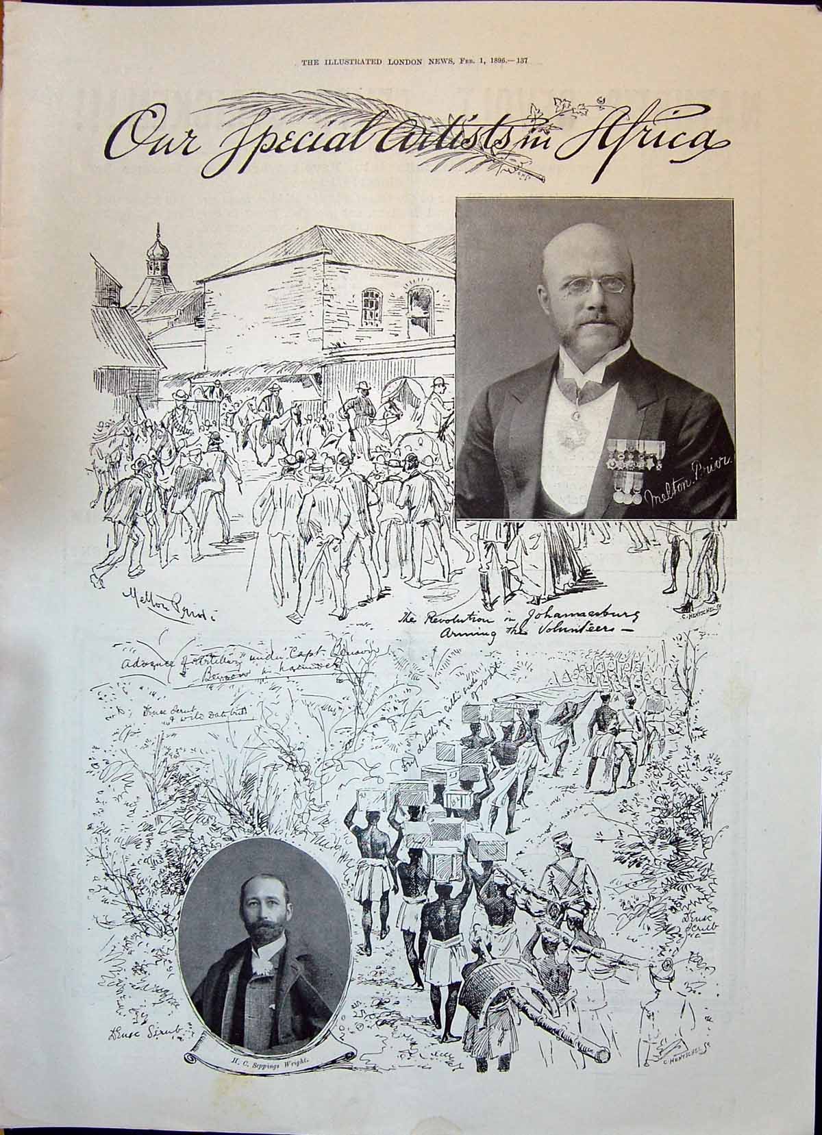 Old 1896 Africa Melton Prior Steppings Wright Revolution Johannesburg Victorian