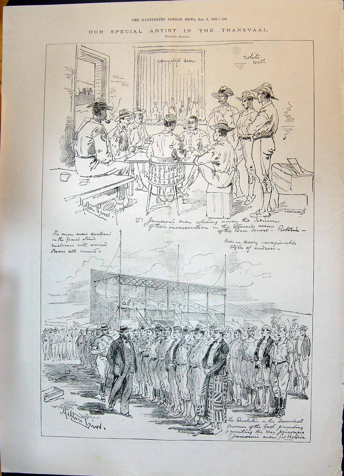 Old 1896 Transvaal War Revolution Jameson Pretoria Melton Prior Islan Victorian