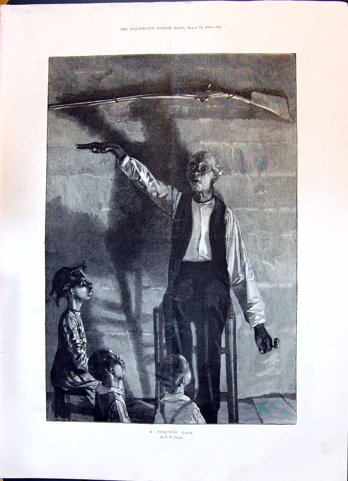 Old 1896 Terrible Tale Native Man Children Gerrard Ladies Fashion Arm Victorian