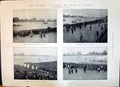 Old 1896 University Boats Race Oxford Cambridge Crews Practice Putney Victorian