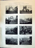 Old 1896 Salford Arch Windsor Bridge Peel Park Statue Queen Duchess Y Victorian