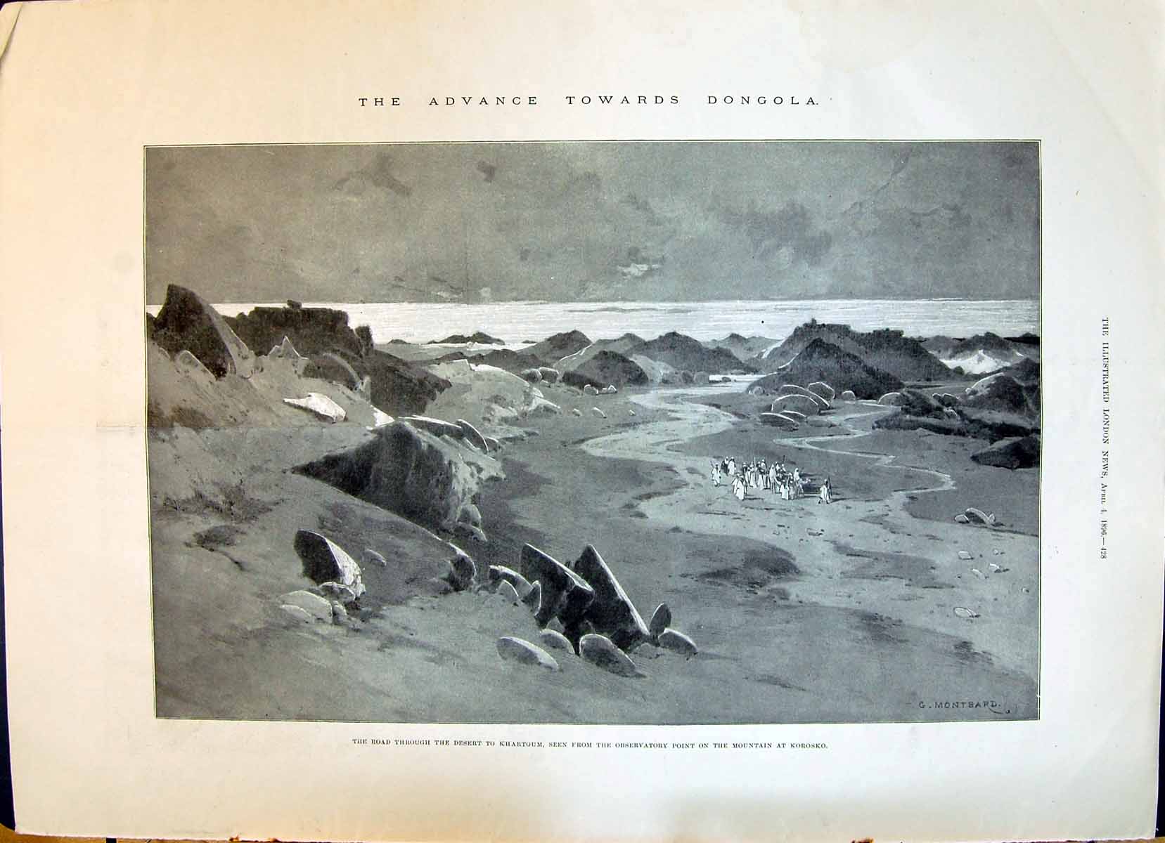 Old 1896 Dongola War Road Desert Khartoum Observatory Mountain Korosk Victorian